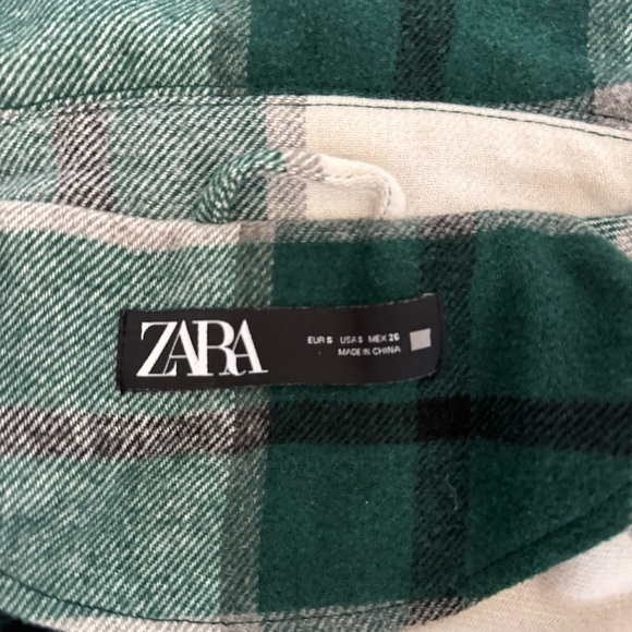 Zara Green Plaid Shacket - Picture 8 of 9